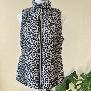 💕Host Pick💕 Michael Kors Cheetah Print Puffer Full Zip Vest Sz S $125